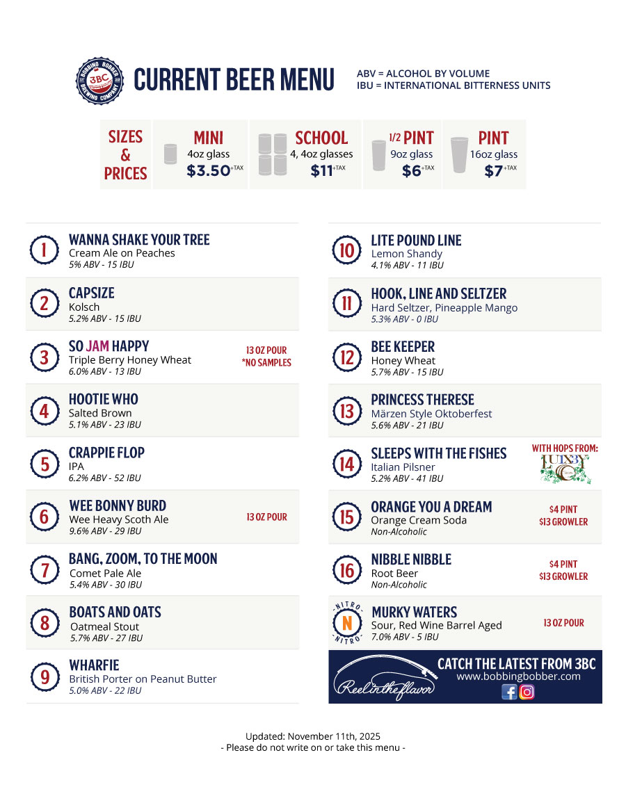 Beer Menu